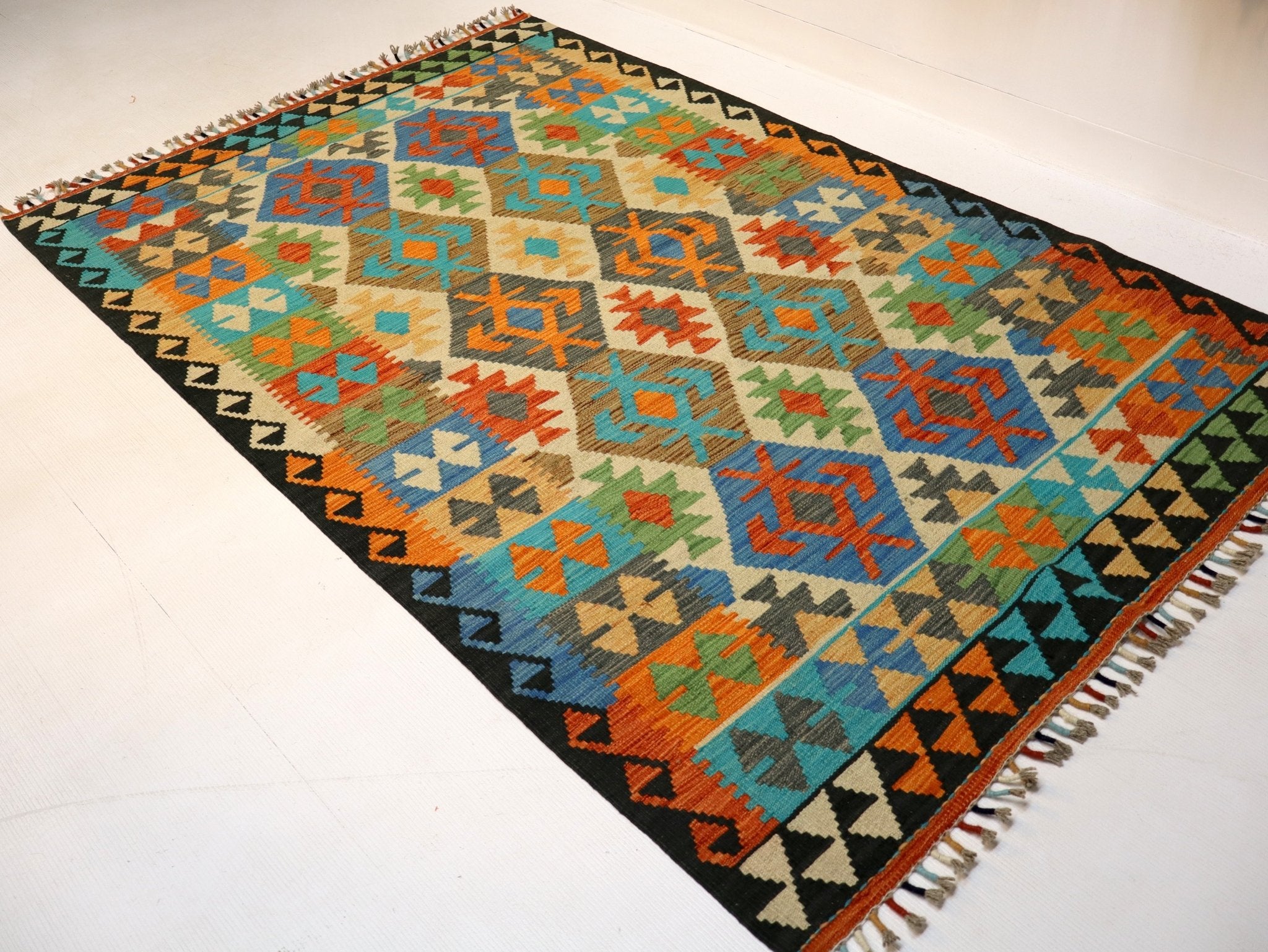 Afghan Maimana Kilim Rug | 4' 2" x 6' 6" - Rug the Rock - available