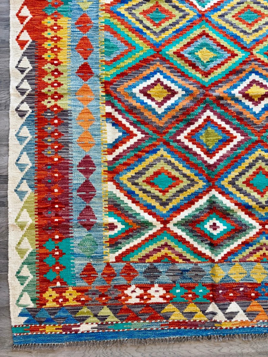 Afghan Maimana Kilim Rug | 5' 1" x 6' 5" - Rug the Rock