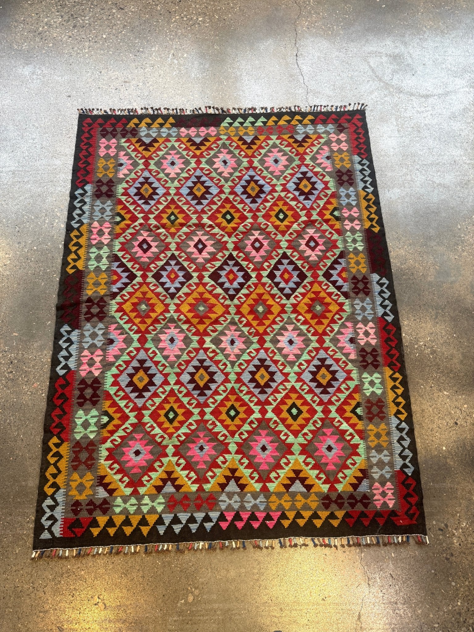 Afghan Maimana Kilim Rug | 5' 5" x 7' 3" - Rug the Rock - available