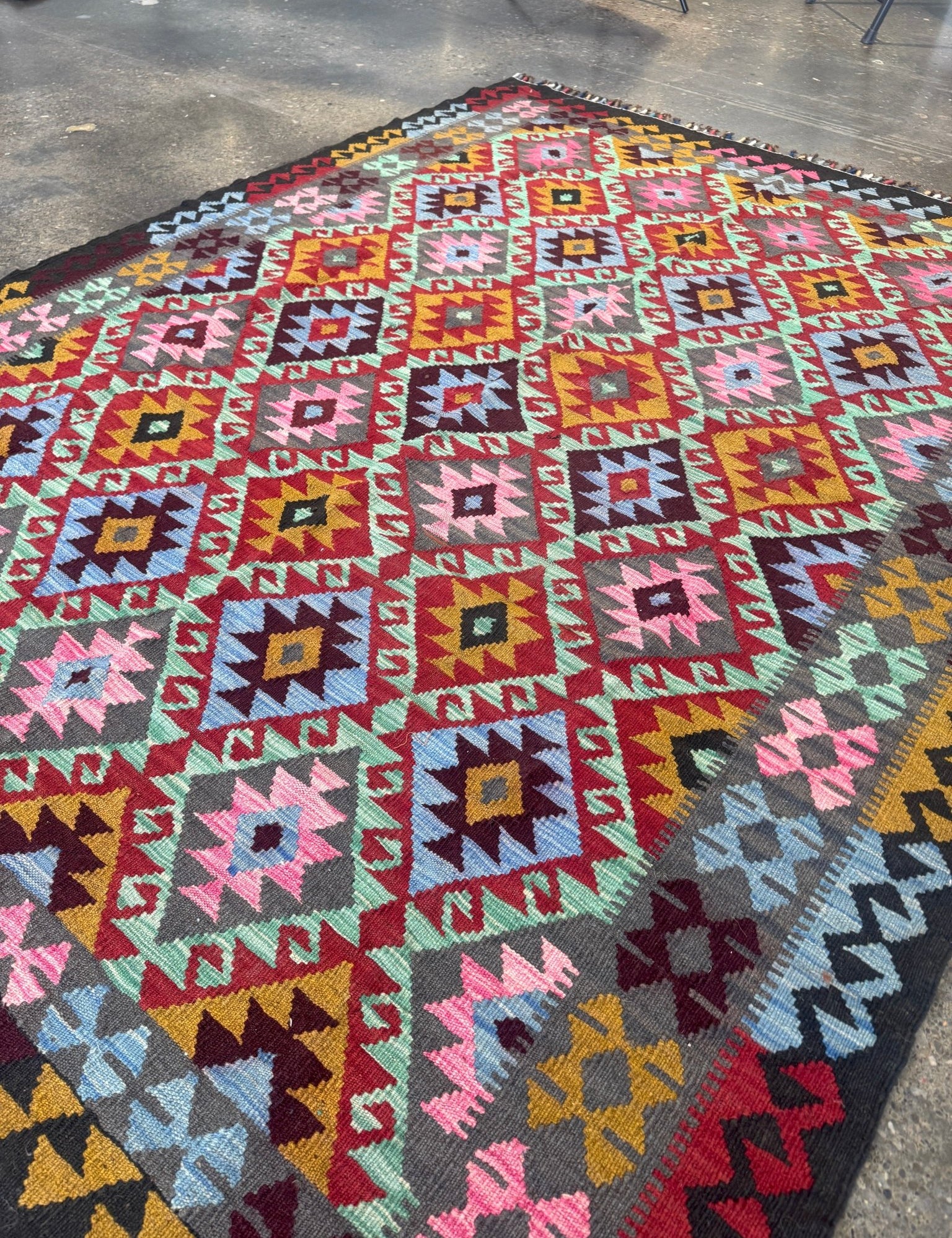 Afghan Maimana Kilim Rug | 5' 5" x 7' 3" - Rug the Rock - available