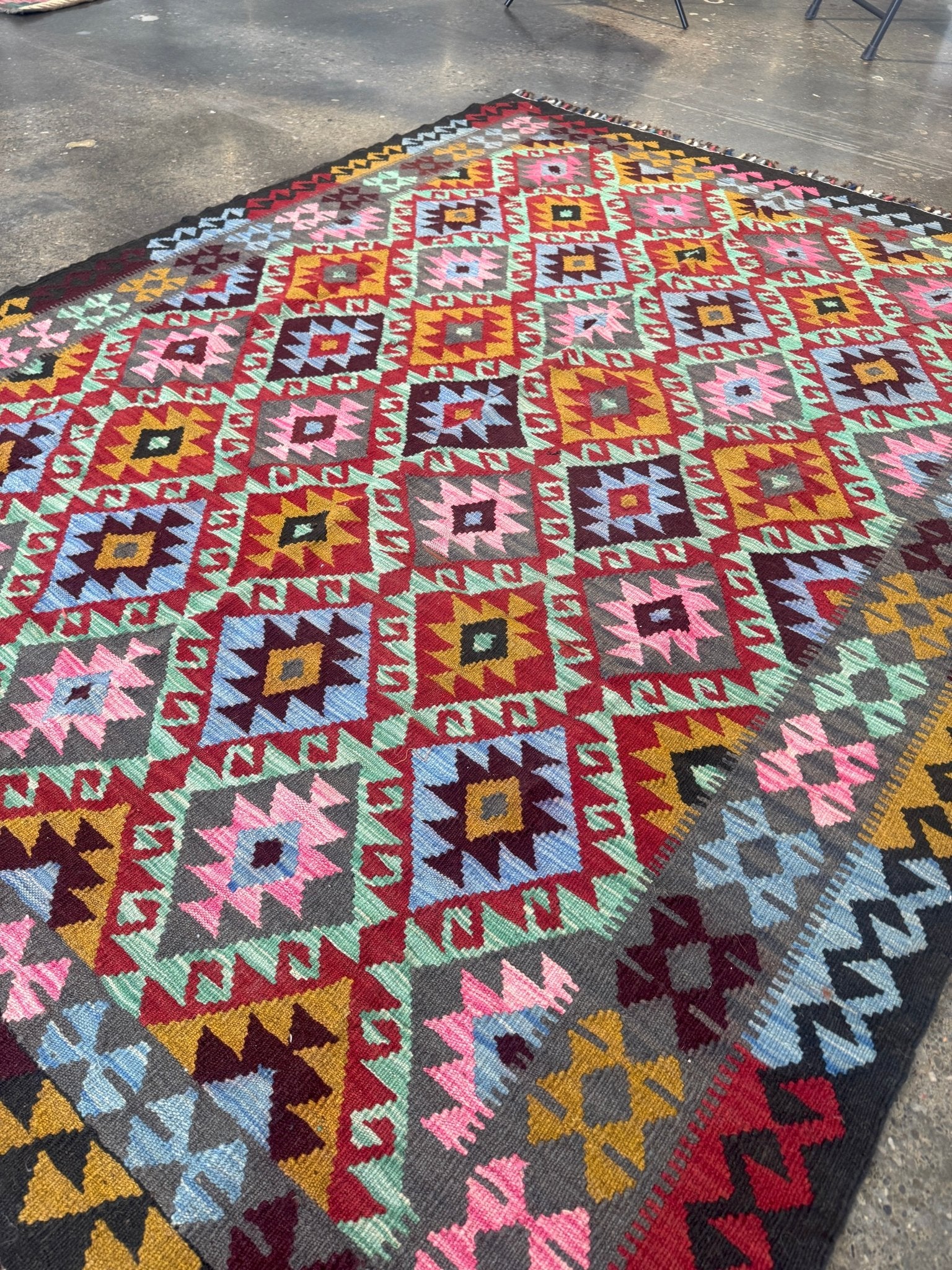 Afghan Maimana Kilim Rug | 5' 5" x 7' 3" - Rug the Rock - available