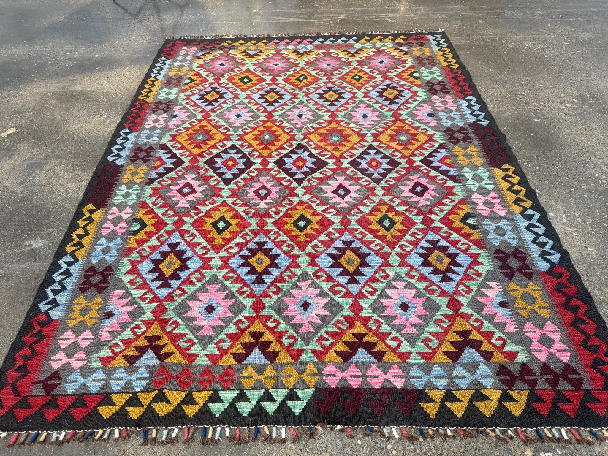 Afghan Maimana Kilim Rug | 5' 5" x 7' 3" - Rug the Rock - available