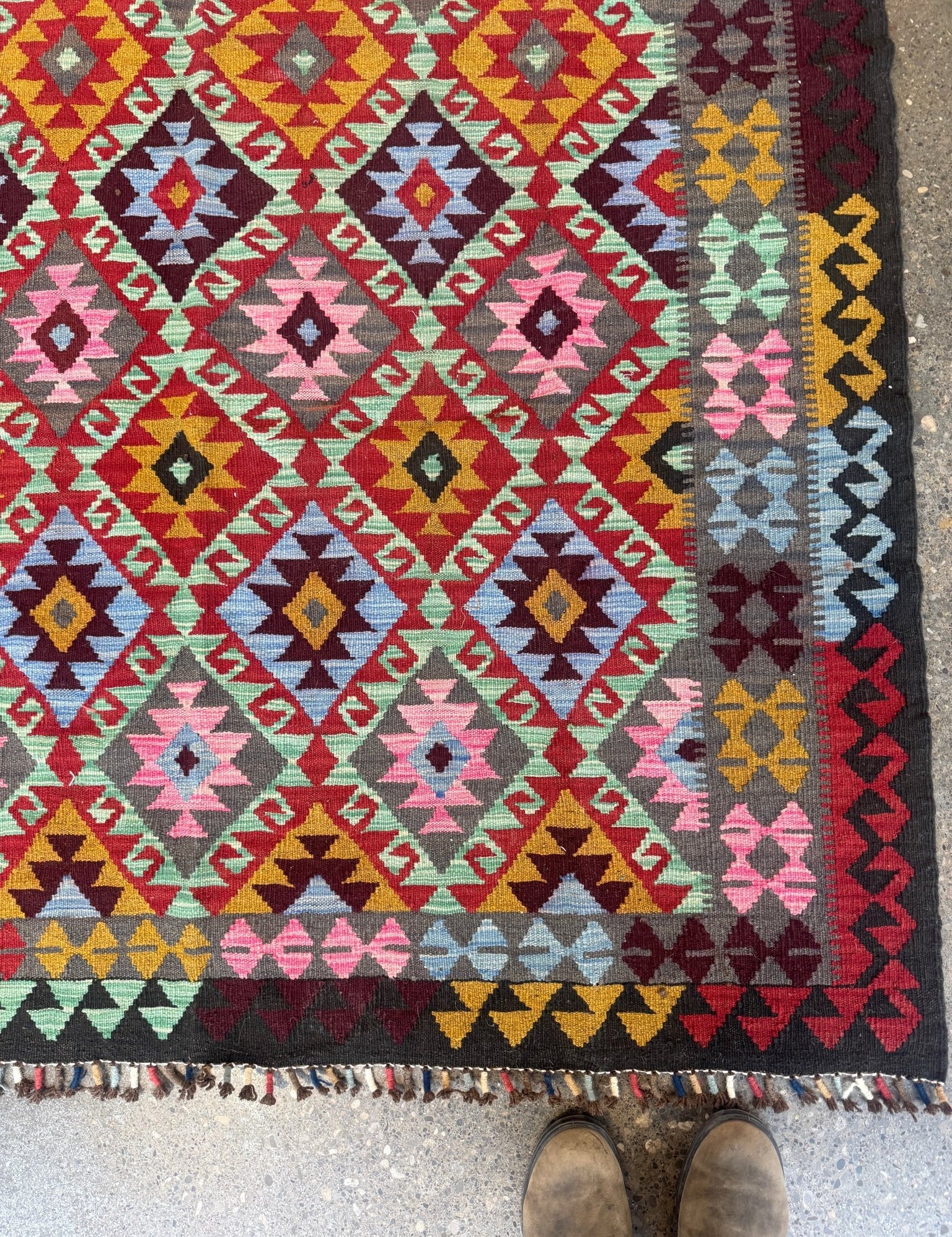 Afghan Maimana Kilim Rug | 5' 5" x 7' 3" - Rug the Rock - available