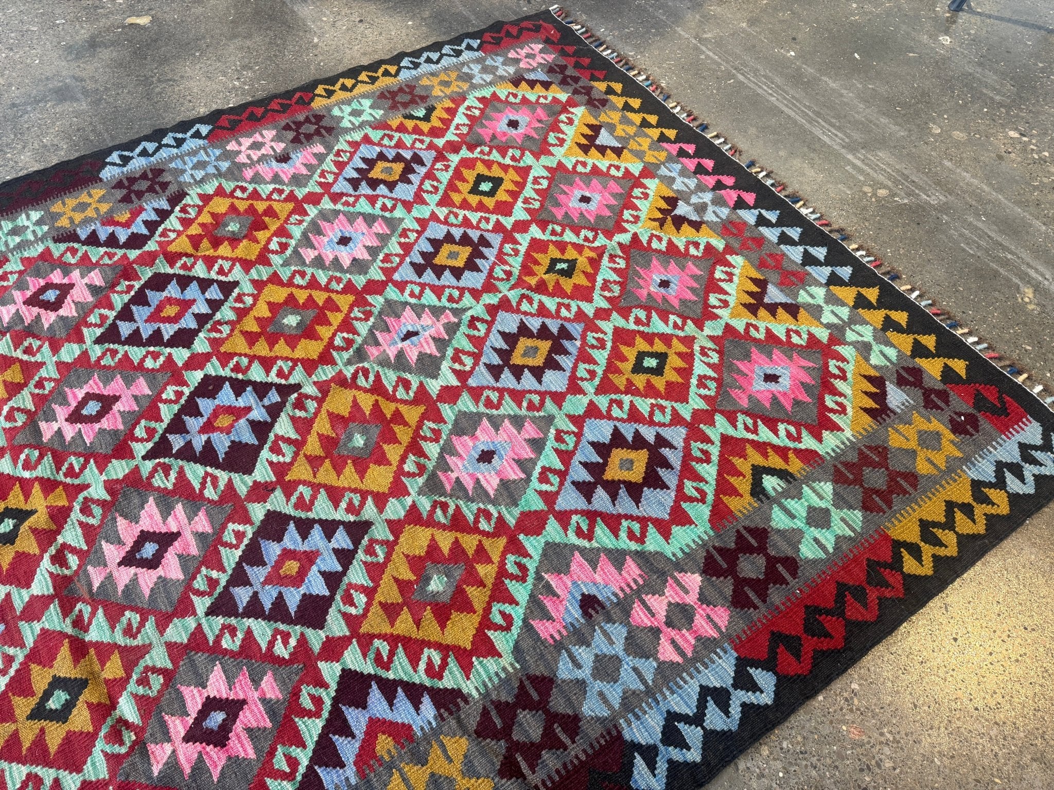 Afghan Maimana Kilim Rug | 5' 5" x 7' 3" - Rug the Rock - available