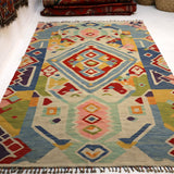 Afghan Maimana Kilim Rug | 5' 7" x 8' 9" - Rug the Rock - available