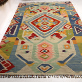 Afghan Maimana Kilim Rug | 5' 7" x 8' 9" - Rug the Rock - available