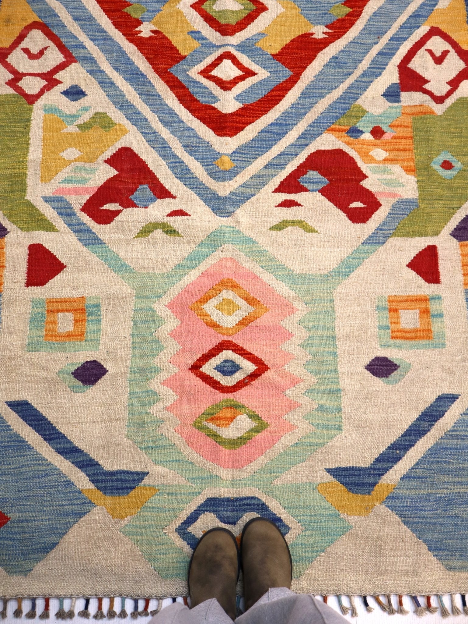 Afghan Maimana Kilim Rug | 5' 7" x 8' 9" - Rug the Rock - available