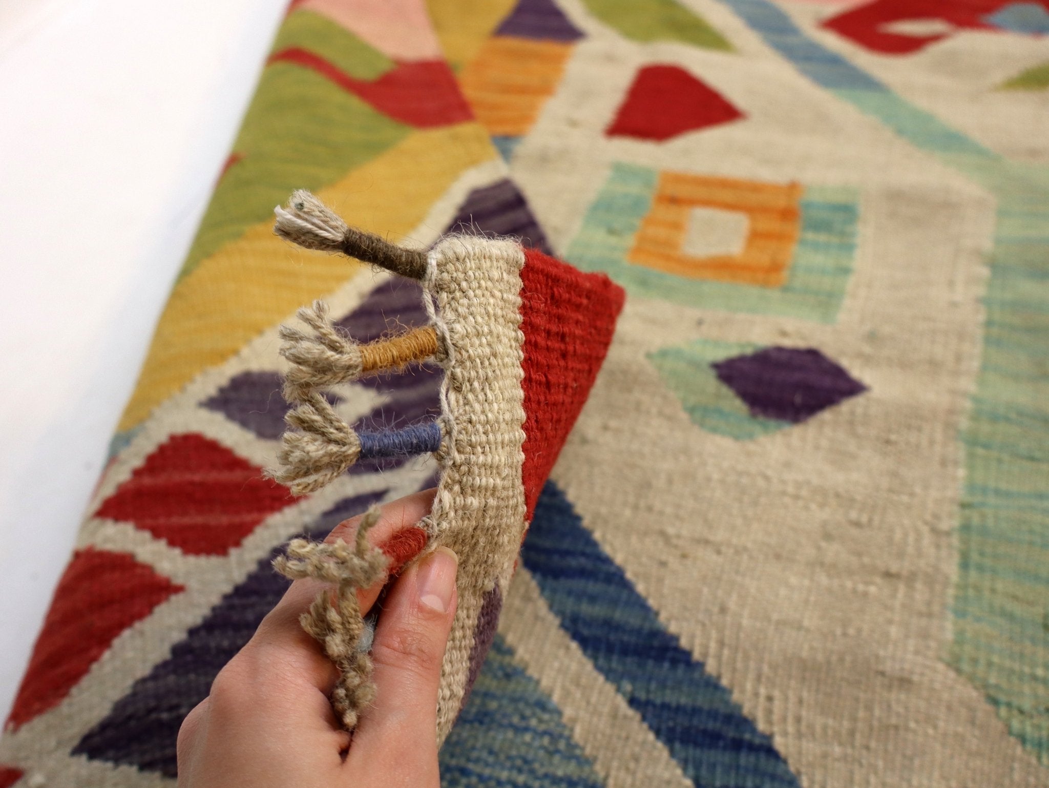 Afghan Maimana Kilim Rug | 5' 7" x 8' 9" - Rug the Rock - available