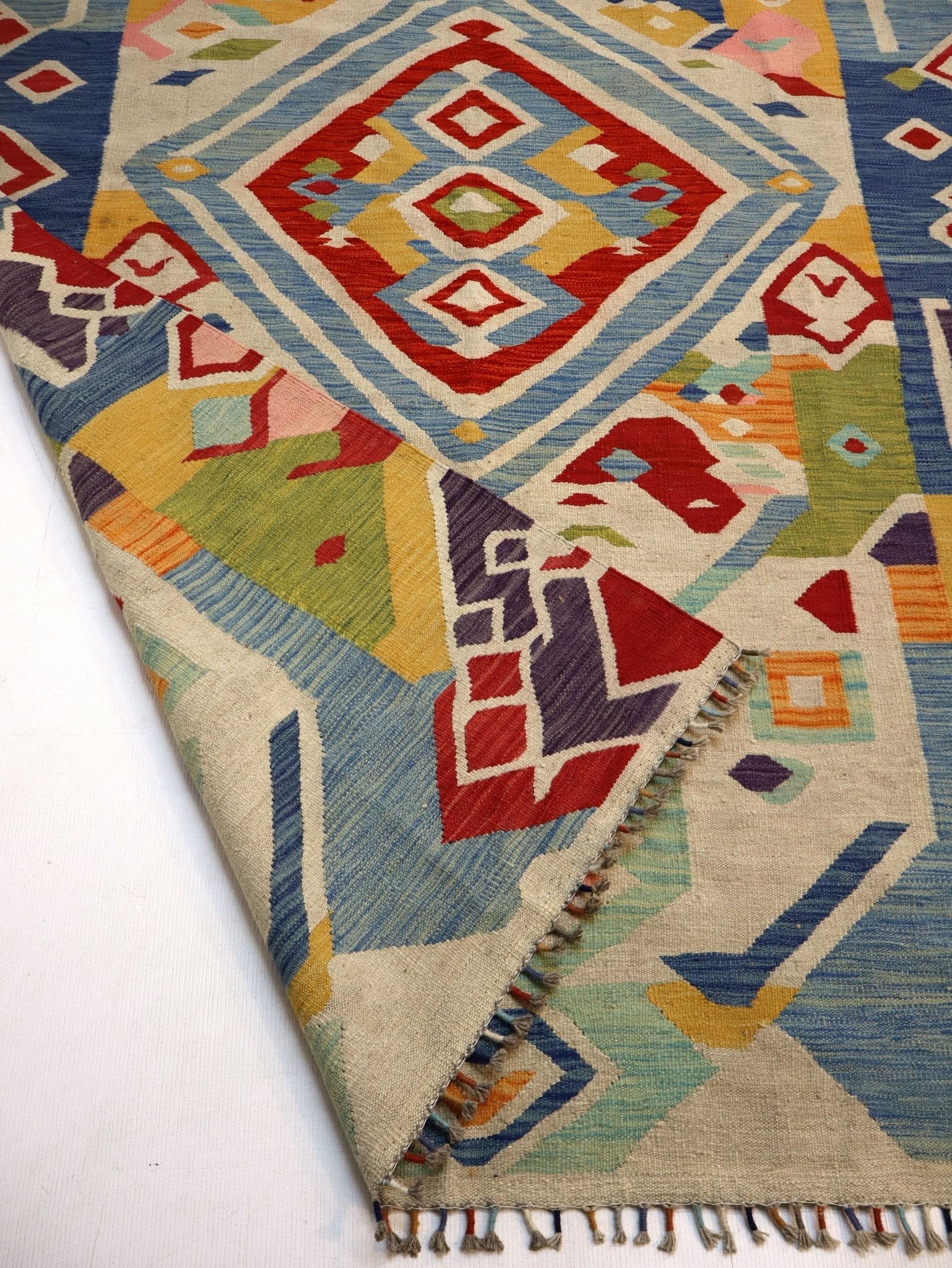 Afghan Maimana Kilim Rug | 5' 7" x 8' 9" - Rug the Rock - available