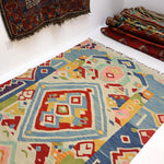Afghan Maimana Kilim Rug | 5' 7" x 8' 9" - Rug the Rock - available