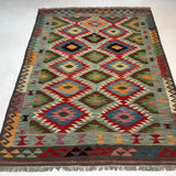 Afghan Maimana Kilim Rug | 5' x 6' 7" - Rug the Rock - available
