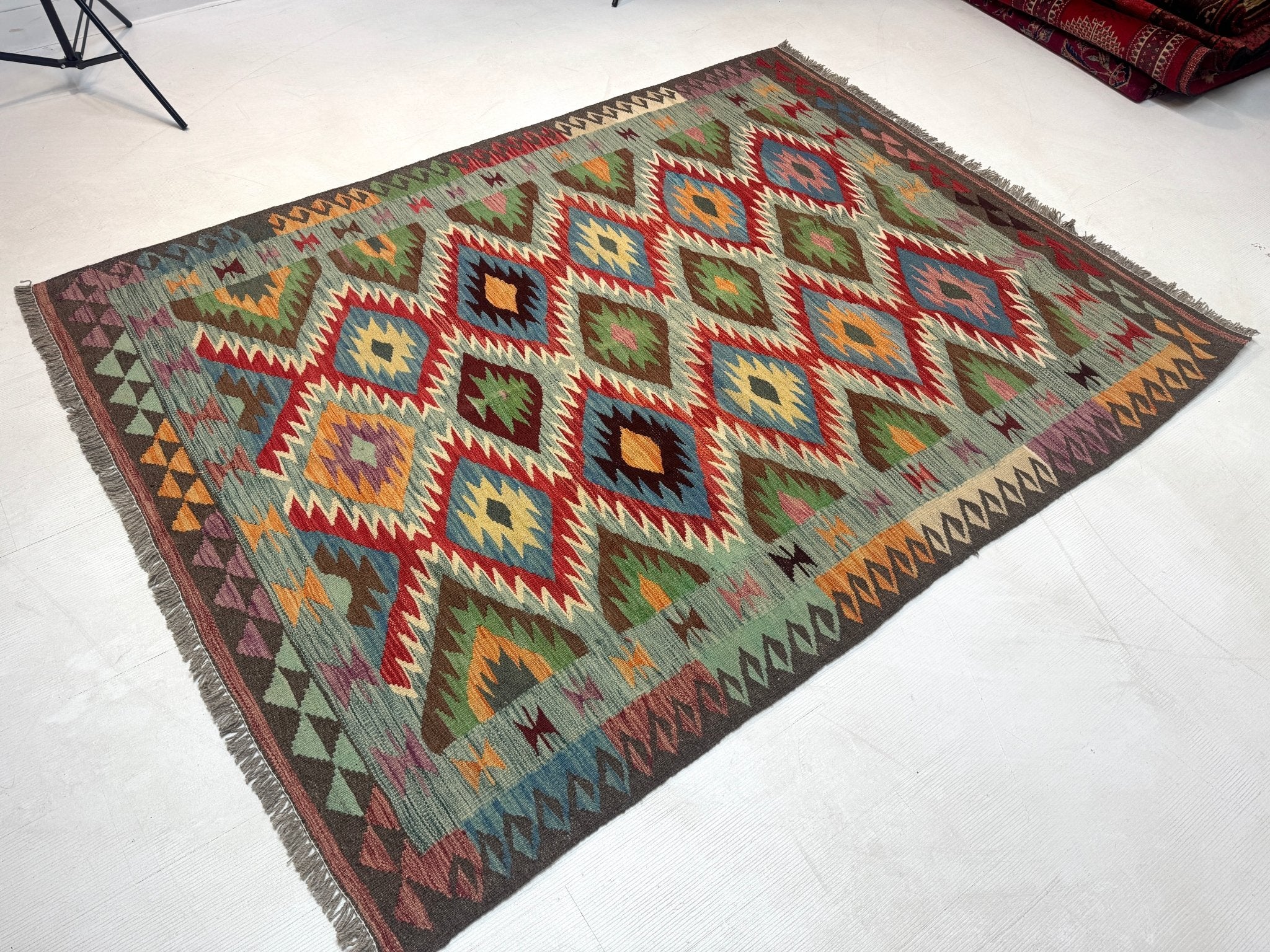Afghan Maimana Kilim Rug | 5' x 6' 7" - Rug the Rock - available