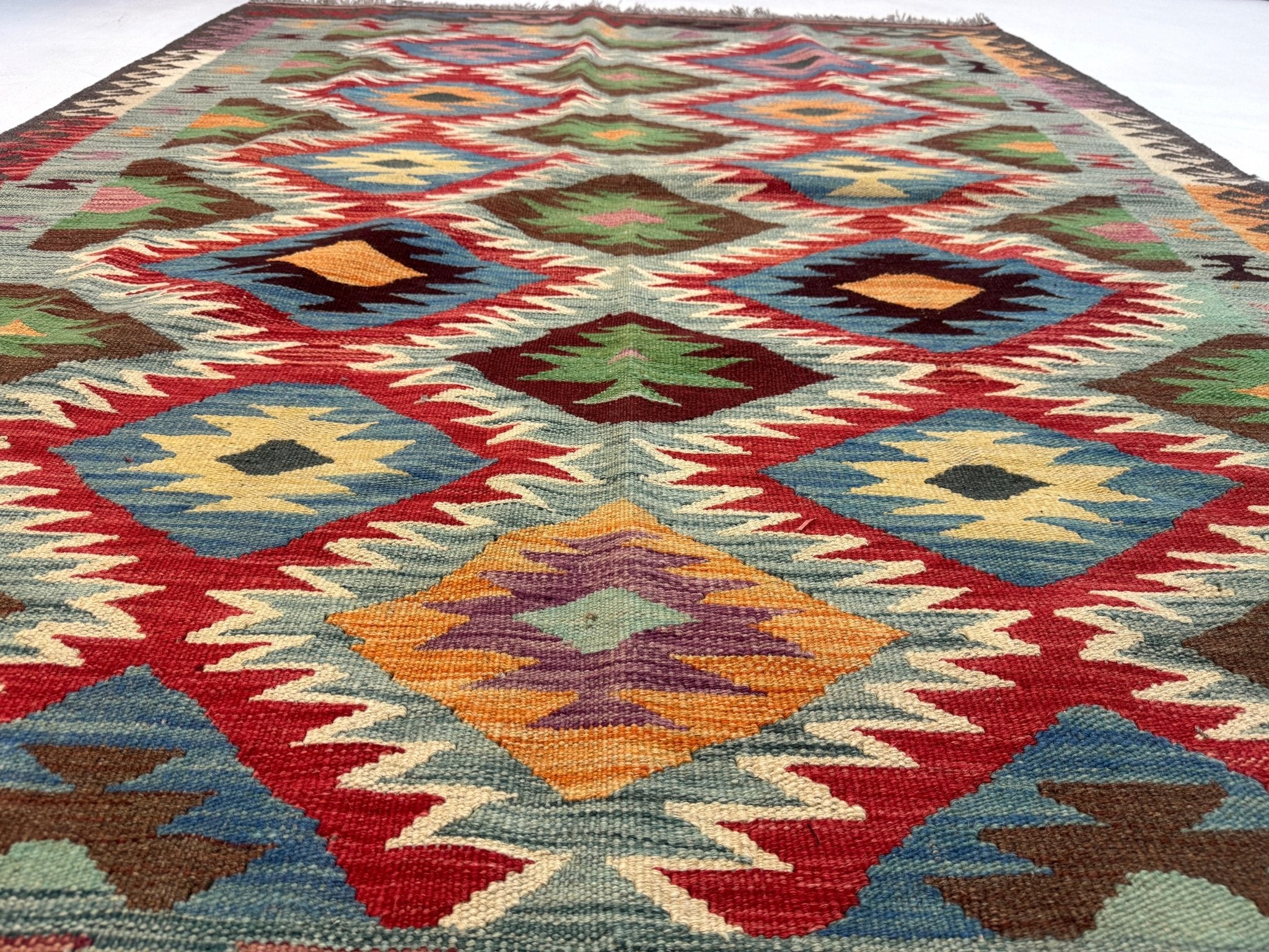 Afghan Maimana Kilim Rug | 5' x 6' 7" - Rug the Rock - available
