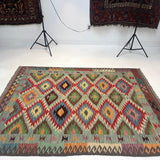 Afghan Maimana Kilim Rug | 5' x 6' 7" - Rug the Rock - available