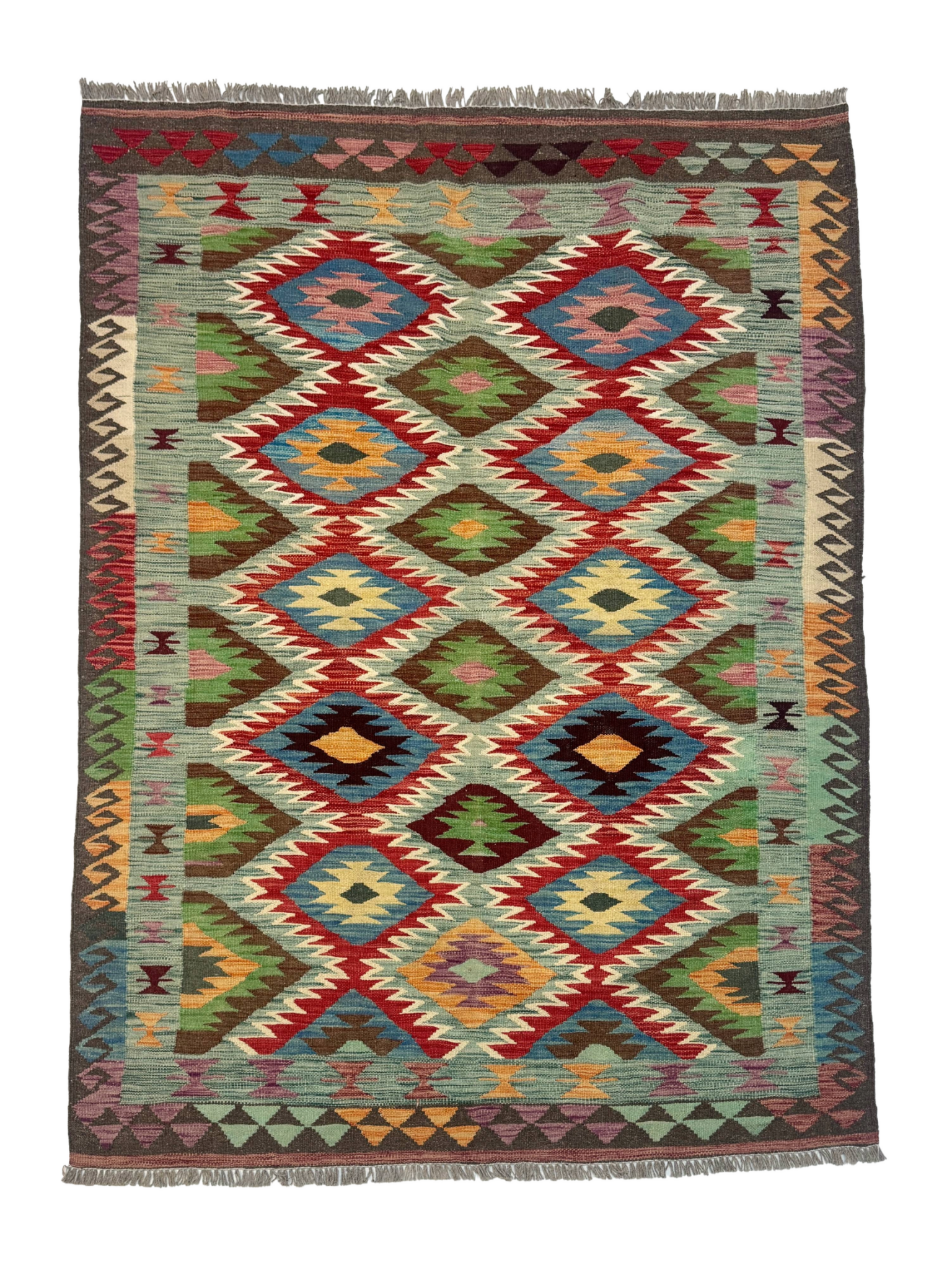 Afghan Maimana Kilim Rug | 5' x 6' 7" - Rug the Rock - available