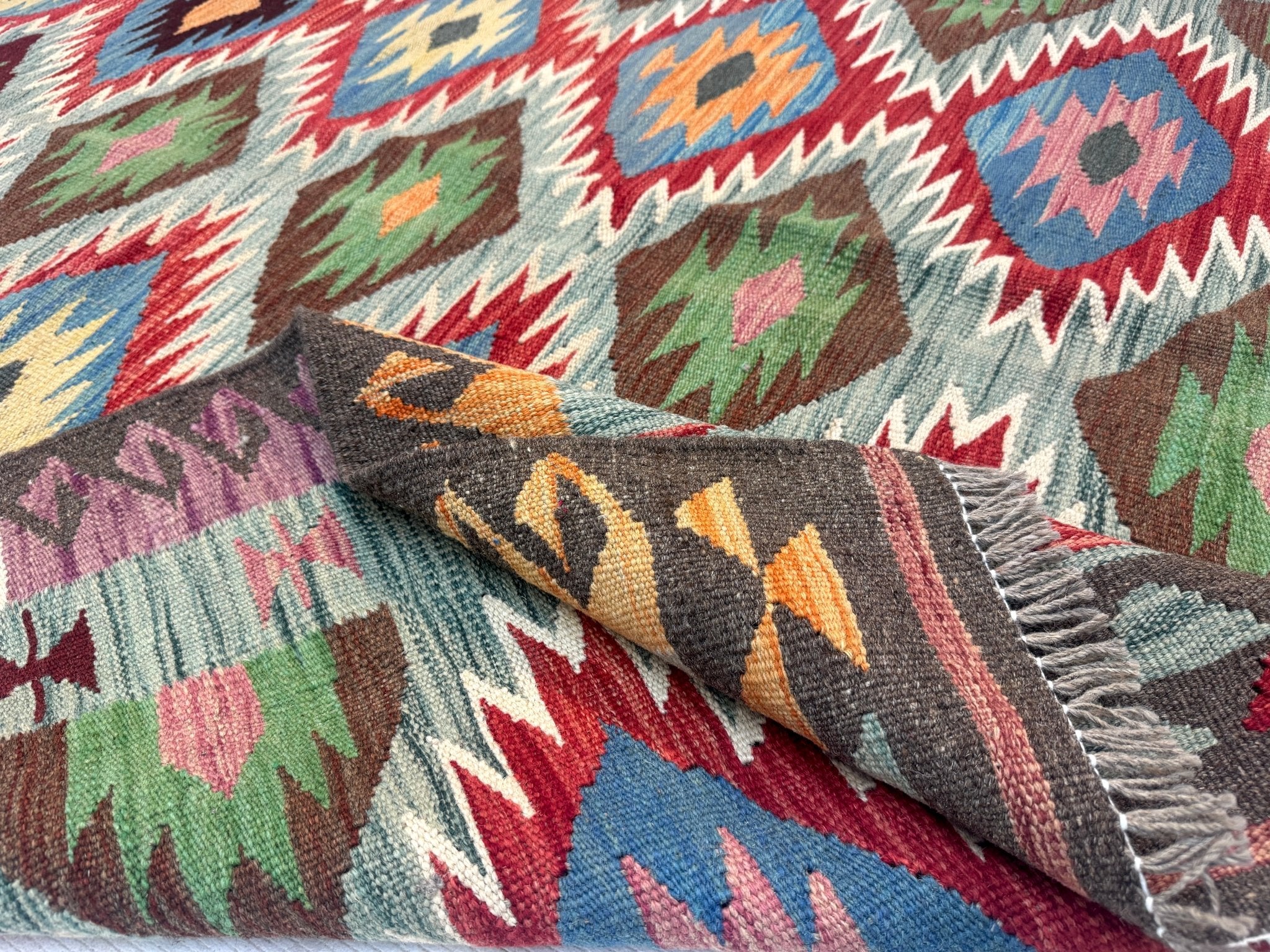 Afghan Maimana Kilim Rug | 5' x 6' 7" - Rug the Rock - available