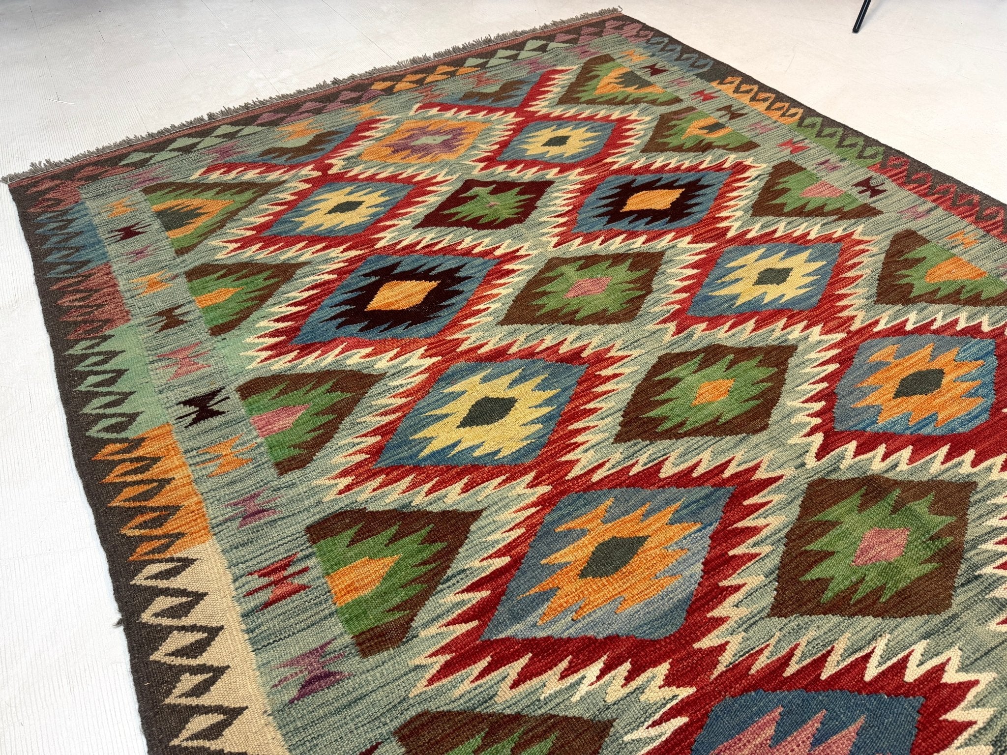 Afghan Maimana Kilim Rug | 5' x 6' 7" - Rug the Rock - available