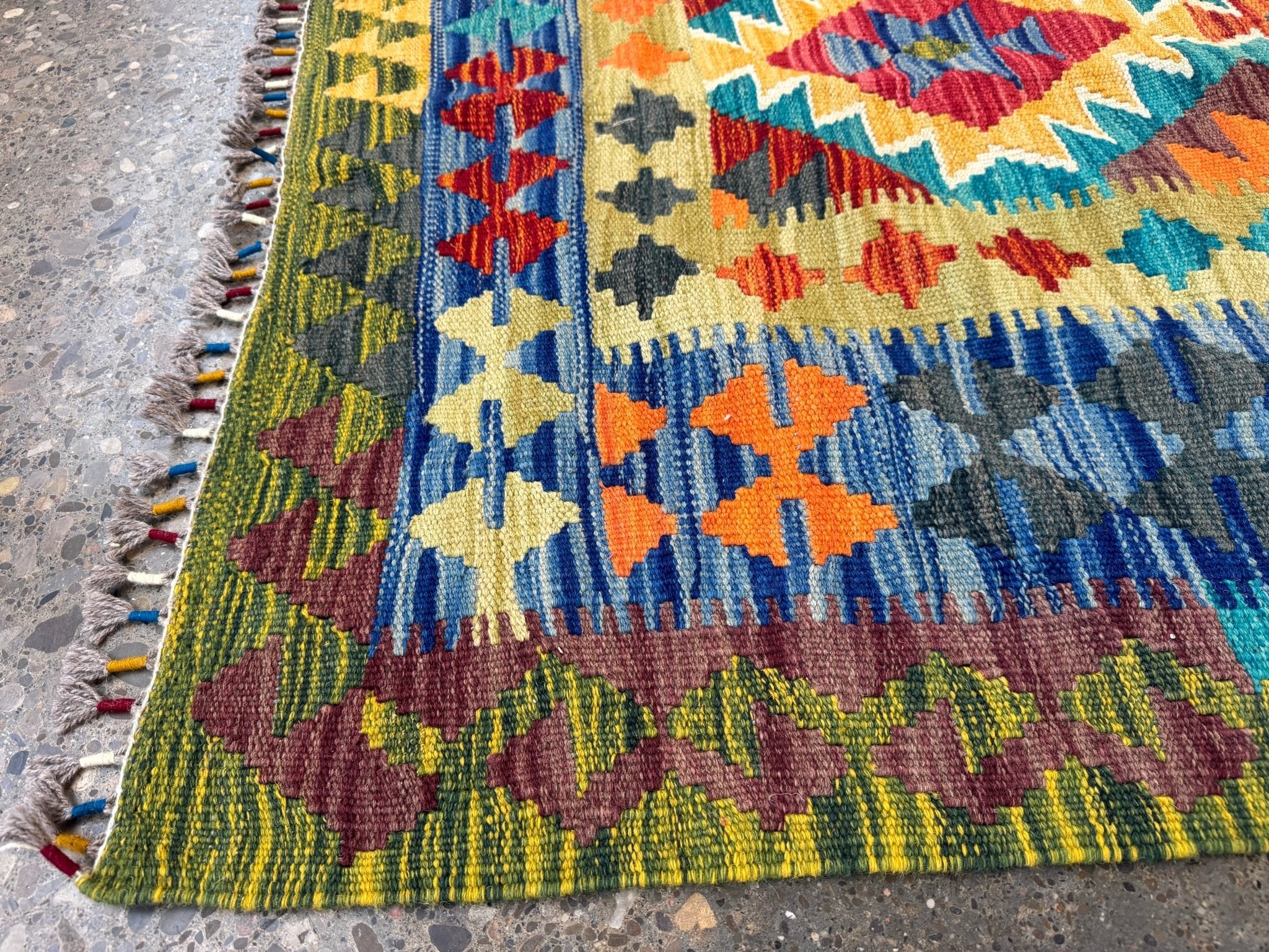 Afghan Maimana Kilim Rug | 6' 10" x 9' 11" - Rug the Rock - available