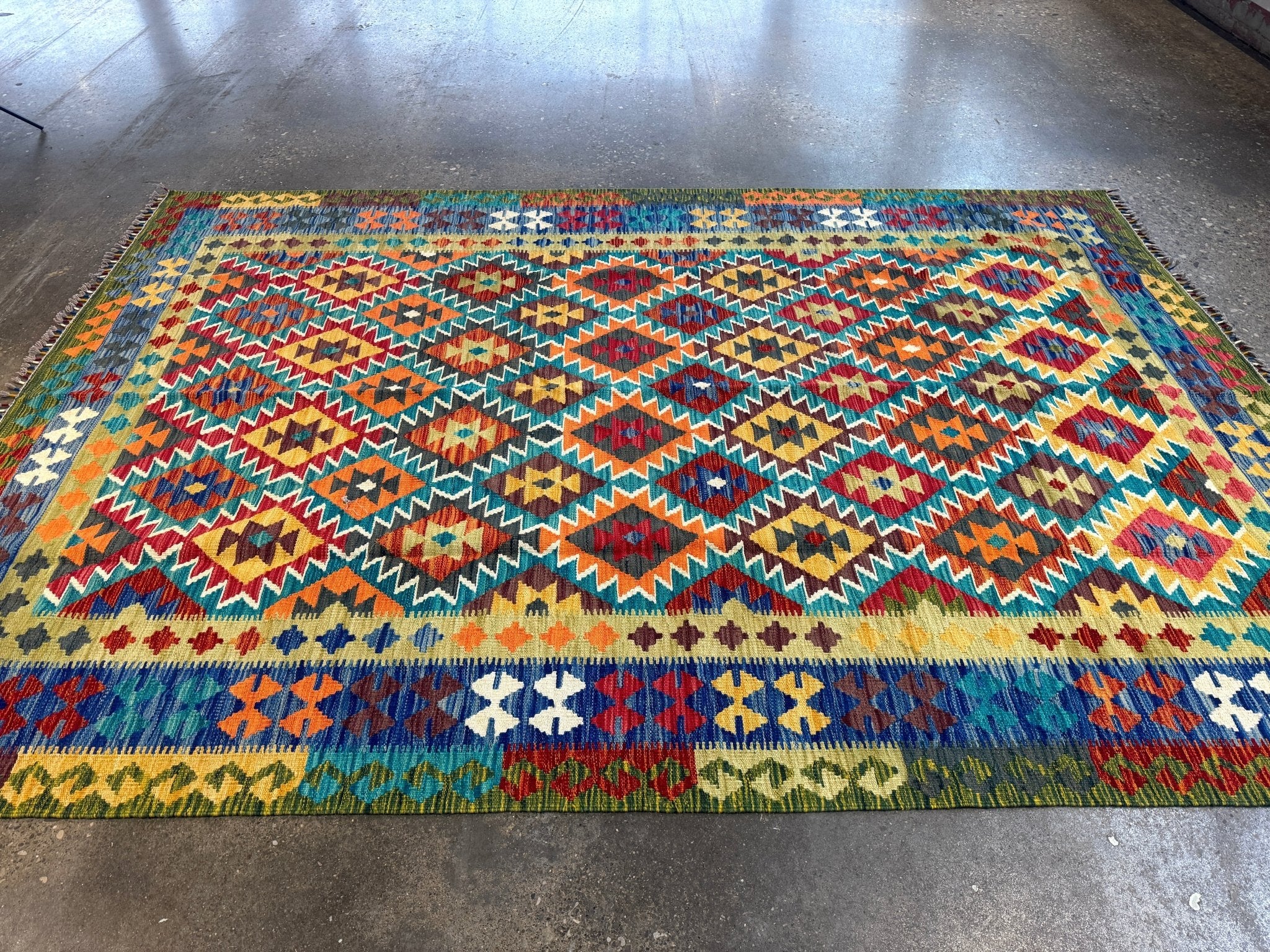 Afghan Maimana Kilim Rug | 6' 10" x 9' 11" - Rug the Rock - available