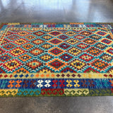 Afghan Maimana Kilim Rug | 6' 10" x 9' 11" - Rug the Rock - available