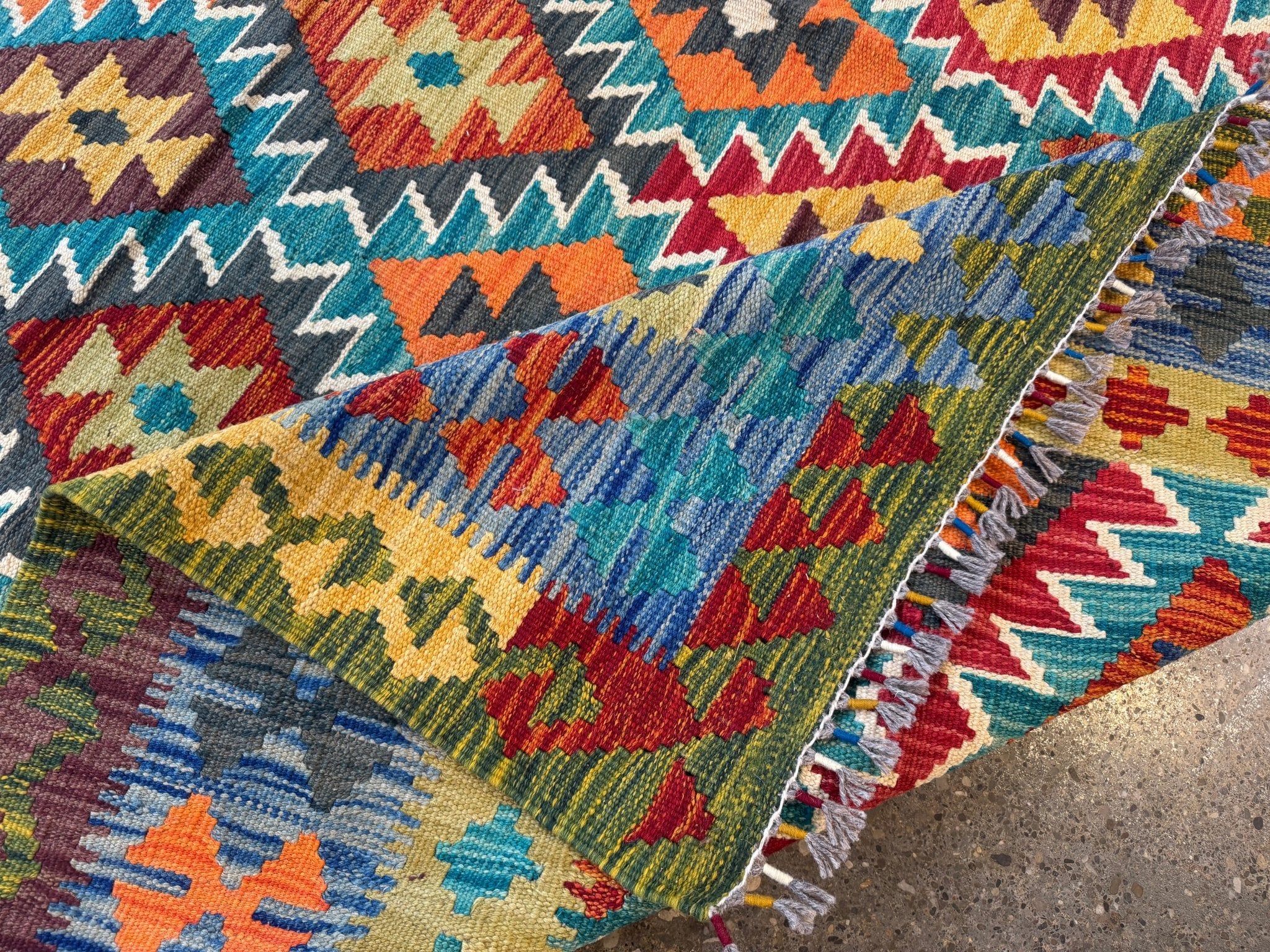 Afghan Maimana Kilim Rug | 6' 10" x 9' 11" - Rug the Rock - available