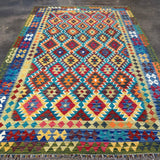 Afghan Maimana Kilim Rug | 6' 10" x 9' 11" - Rug the Rock - available