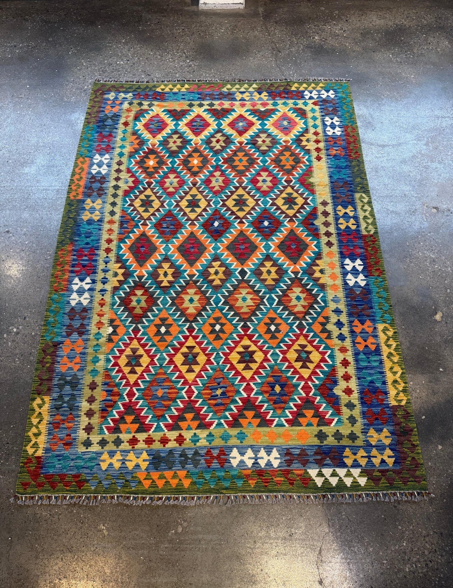 Afghan Maimana Kilim Rug | 6' 10" x 9' 11" - Rug the Rock - available