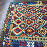 Afghan Maimana Kilim Rug | 6' 10" x 9' 11" - Rug the Rock - available