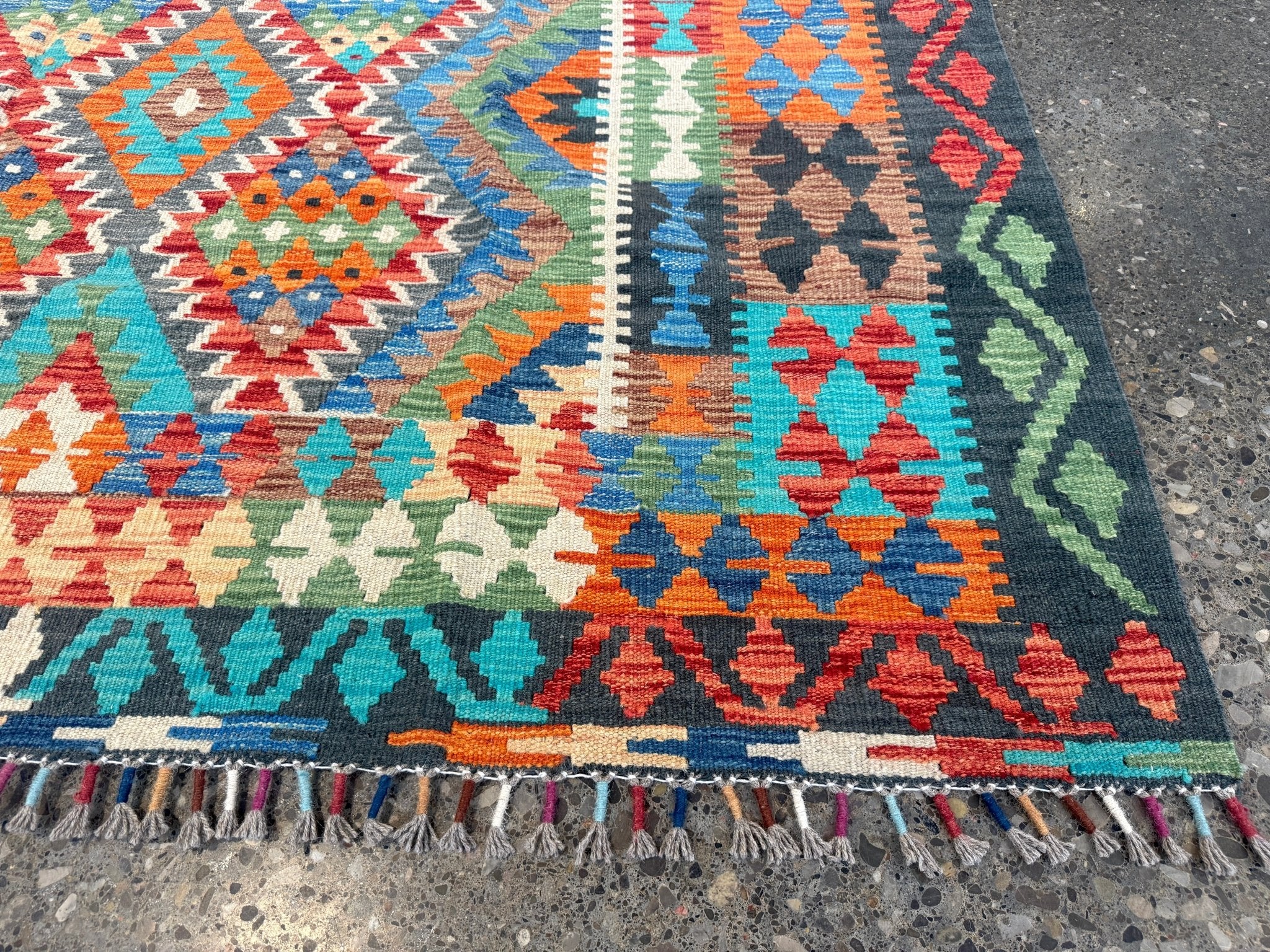 Afghan Maimana Kilim Rug | 6' 6" x 9' 8" - Rug the Rock - available
