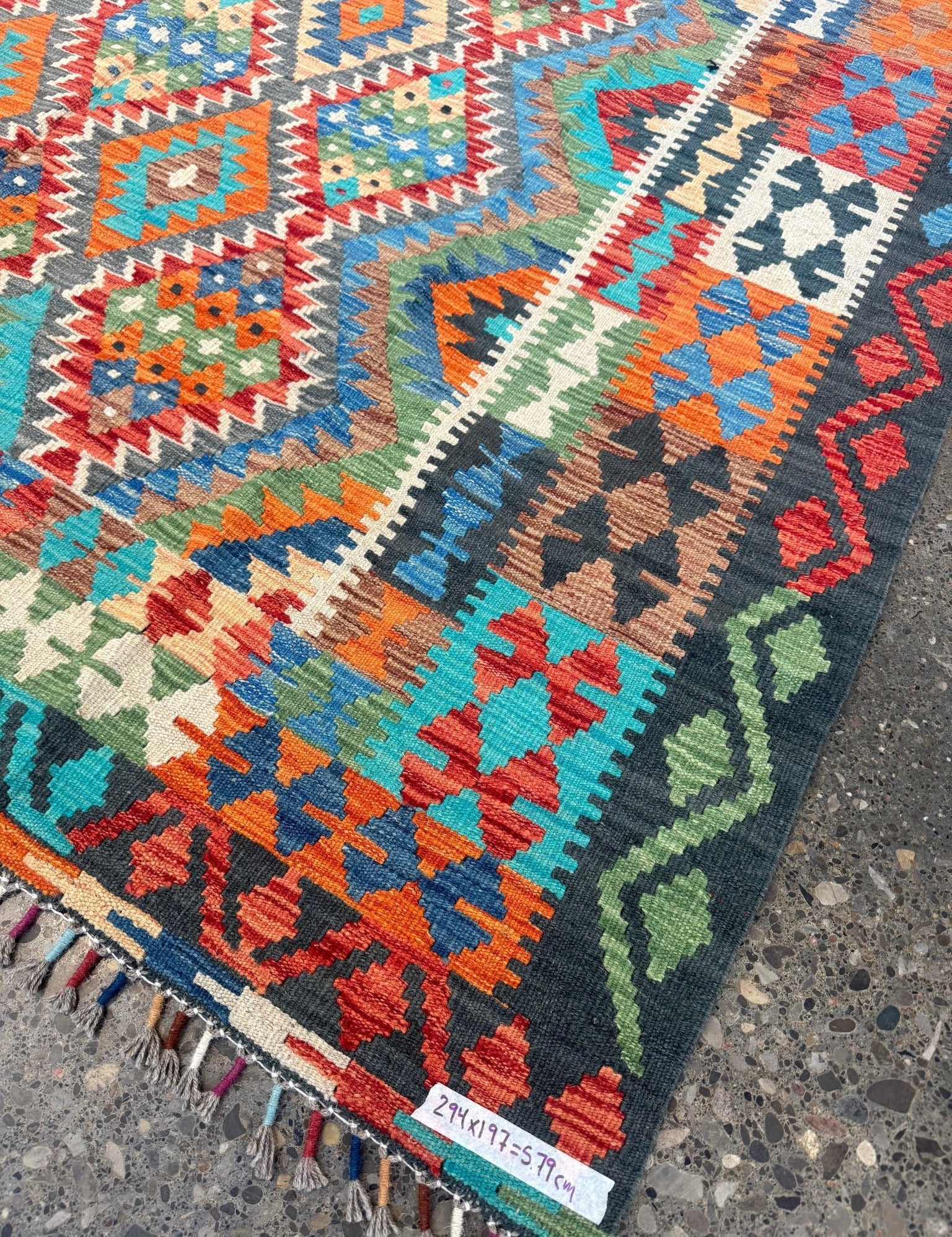 Afghan Maimana Kilim Rug | 6' 6" x 9' 8" - Rug the Rock - available