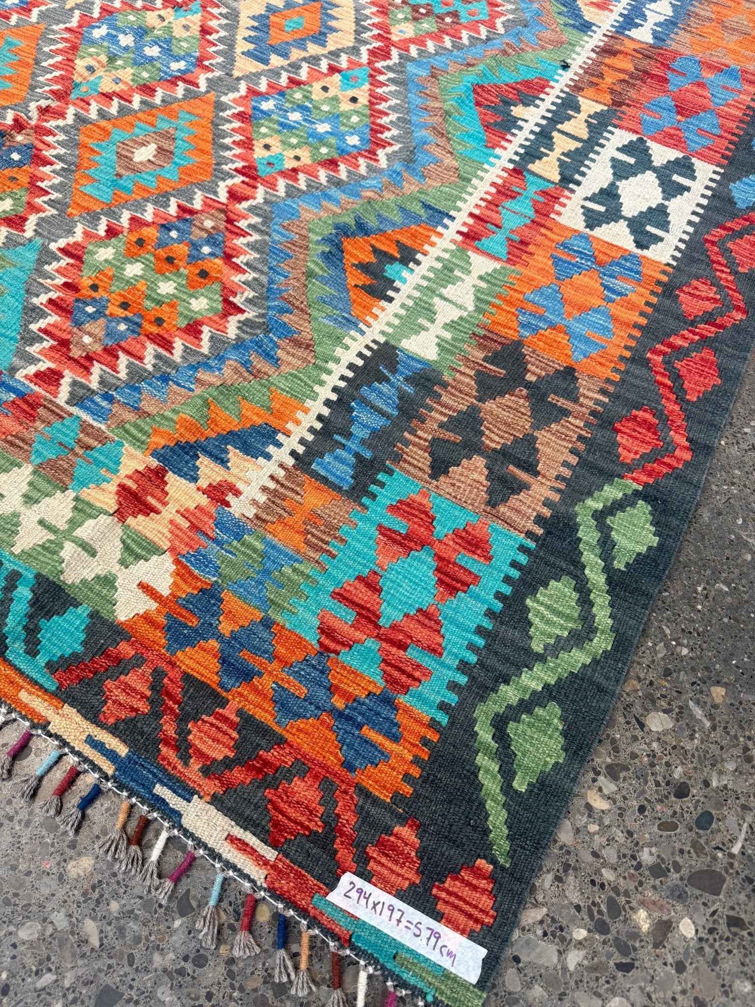 Afghan Maimana Kilim Rug | 6' 6" x 9' 8" - Rug the Rock - available