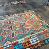 Afghan Maimana Kilim Rug | 6' 6" x 9' 8" - Rug the Rock - available