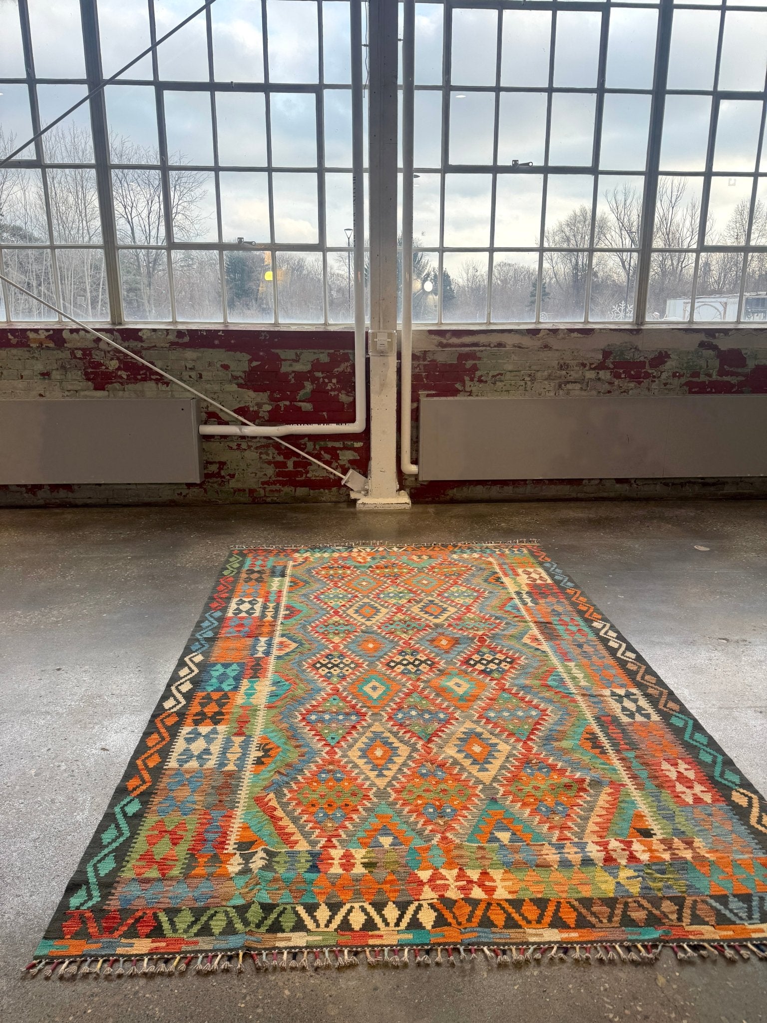 Afghan Maimana Kilim Rug | 6' 6" x 9' 8" - Rug the Rock - available