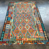 Afghan Maimana Kilim Rug | 6' 6" x 9' 8" - Rug the Rock - available
