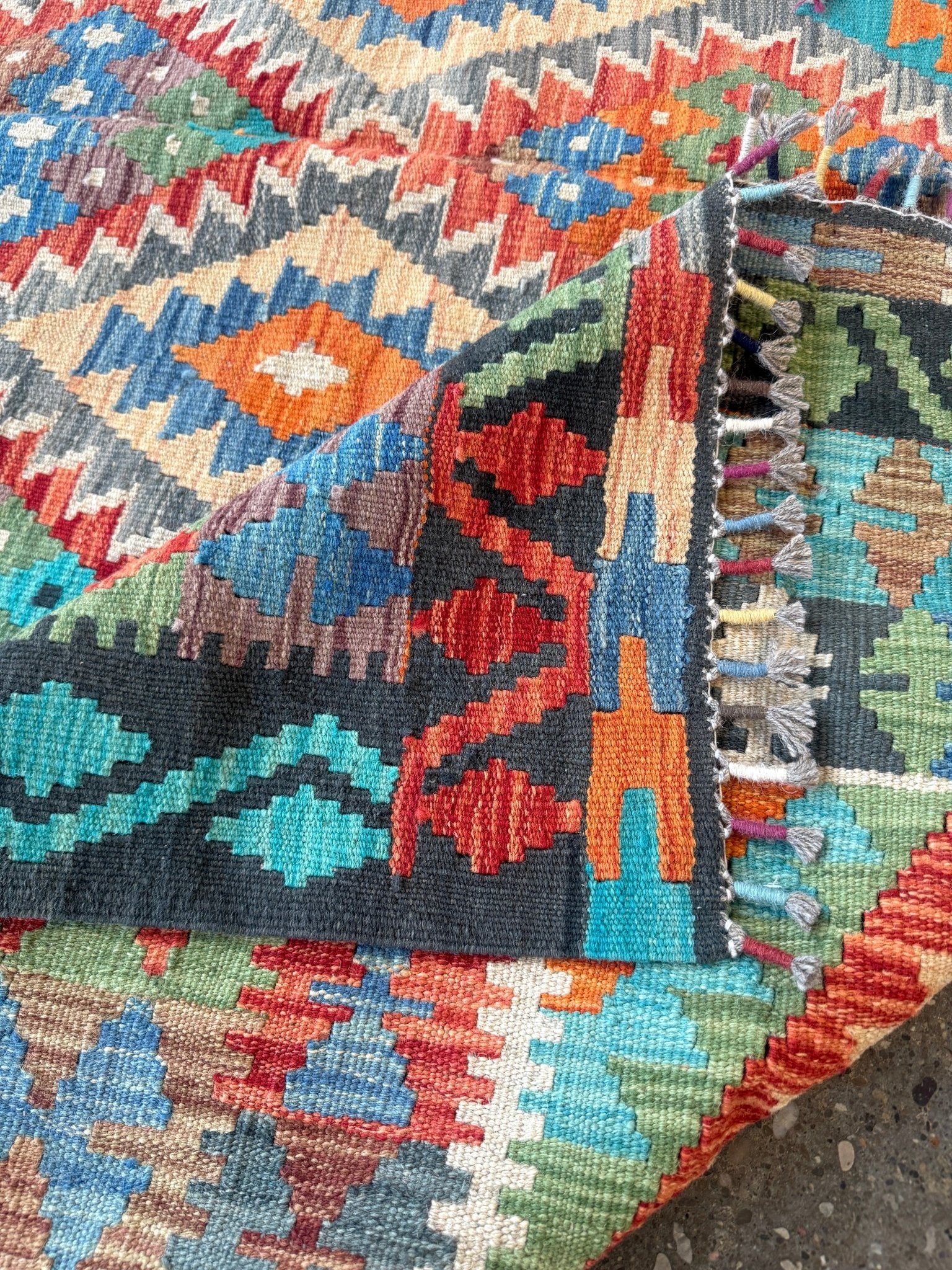 Afghan Maimana Kilim Rug | 6' 6" x 9' 8" - Rug the Rock - available