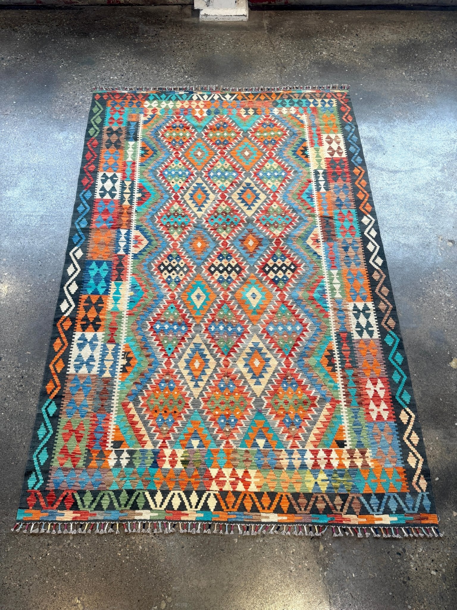 Afghan Maimana Kilim Rug | 6' 6" x 9' 8" - Rug the Rock - available