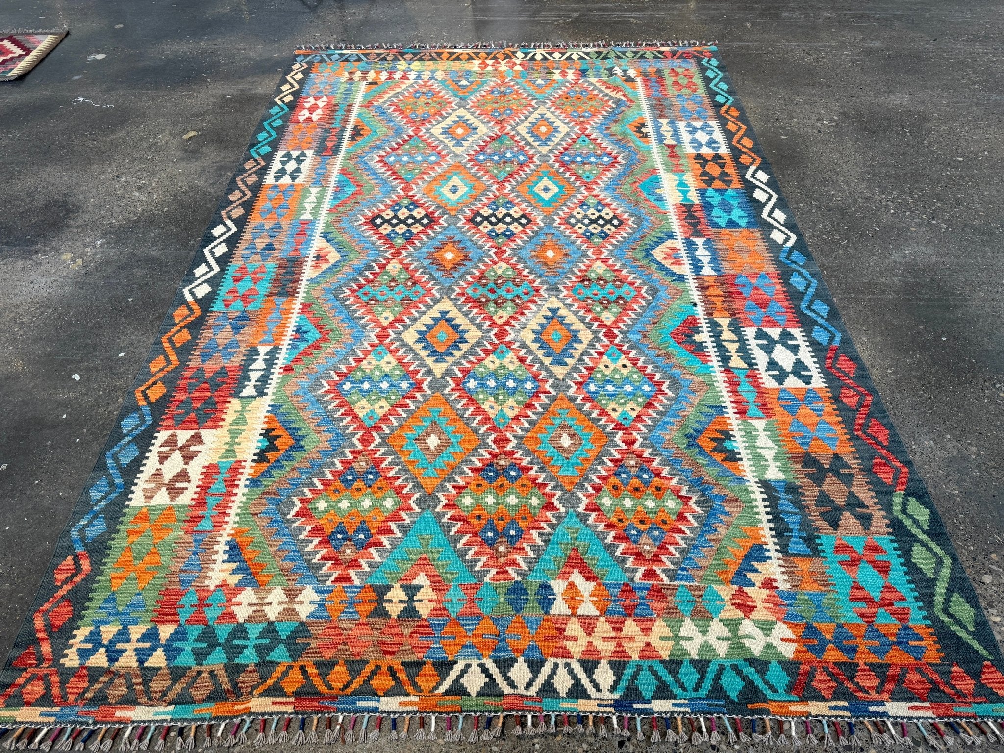 Afghan Maimana Kilim Rug | 6' 6" x 9' 8" - Rug the Rock - available