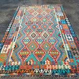 Afghan Maimana Kilim Rug | 6' 6" x 9' 8" - Rug the Rock - available