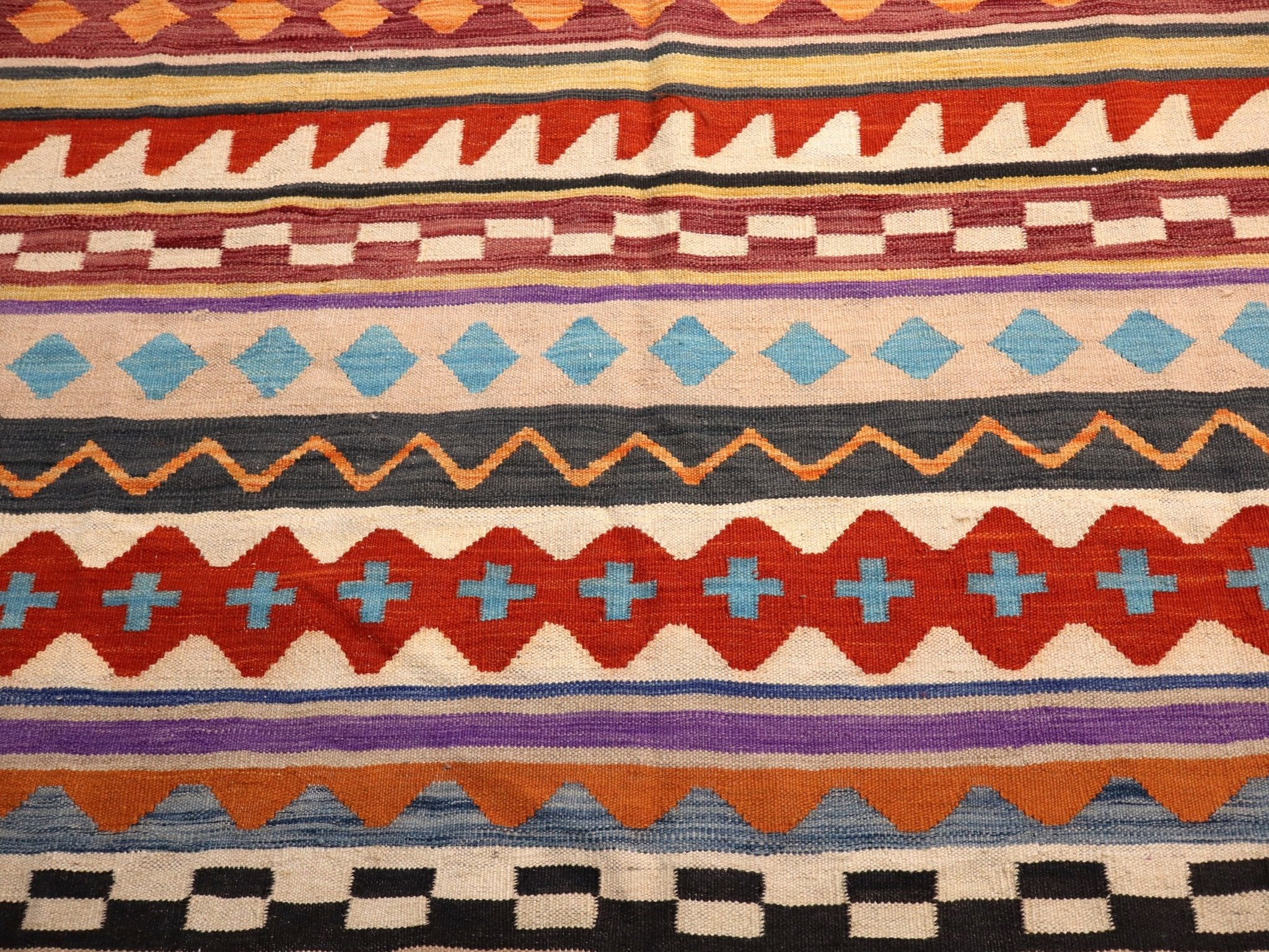 Afghan Maimana Kilim Rug | 6' 7" x 9' 10" - Rug the Rock - available