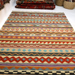 Afghan Maimana Kilim Rug | 6' 7" x 9' 10" - Rug the Rock - available