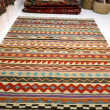 Afghan Maimana Kilim Rug | 6' 7" x 9' 10" - Rug the Rock - available