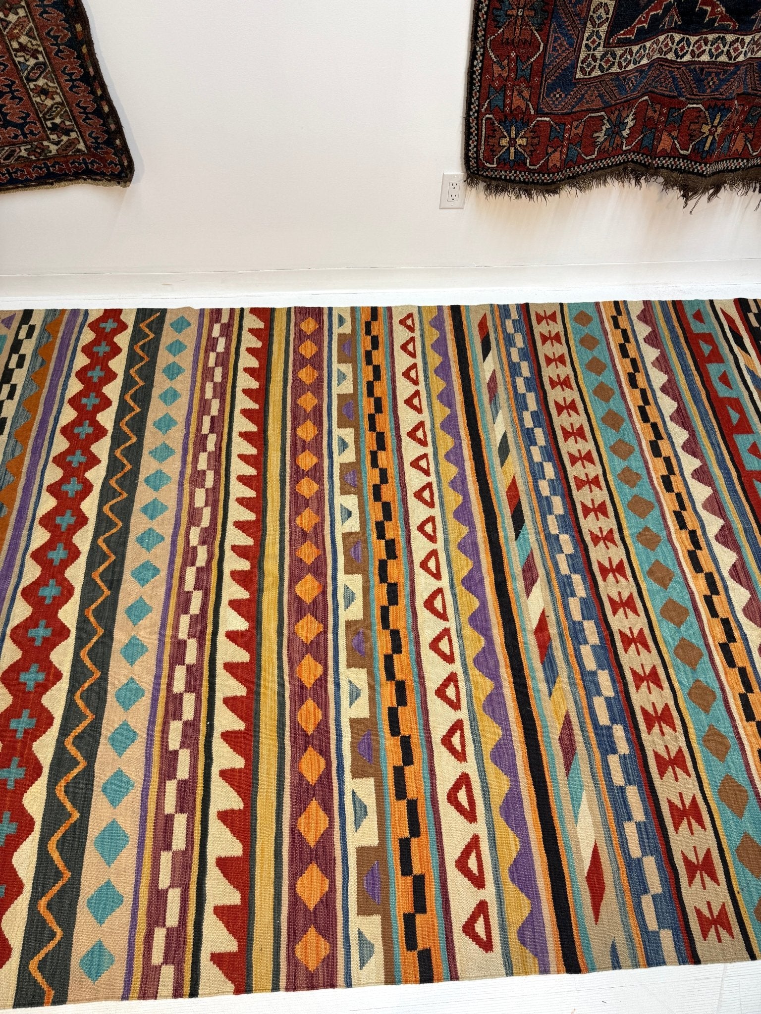 Afghan Maimana Kilim Rug | 6' 7" x 9' 10" - Rug the Rock - available