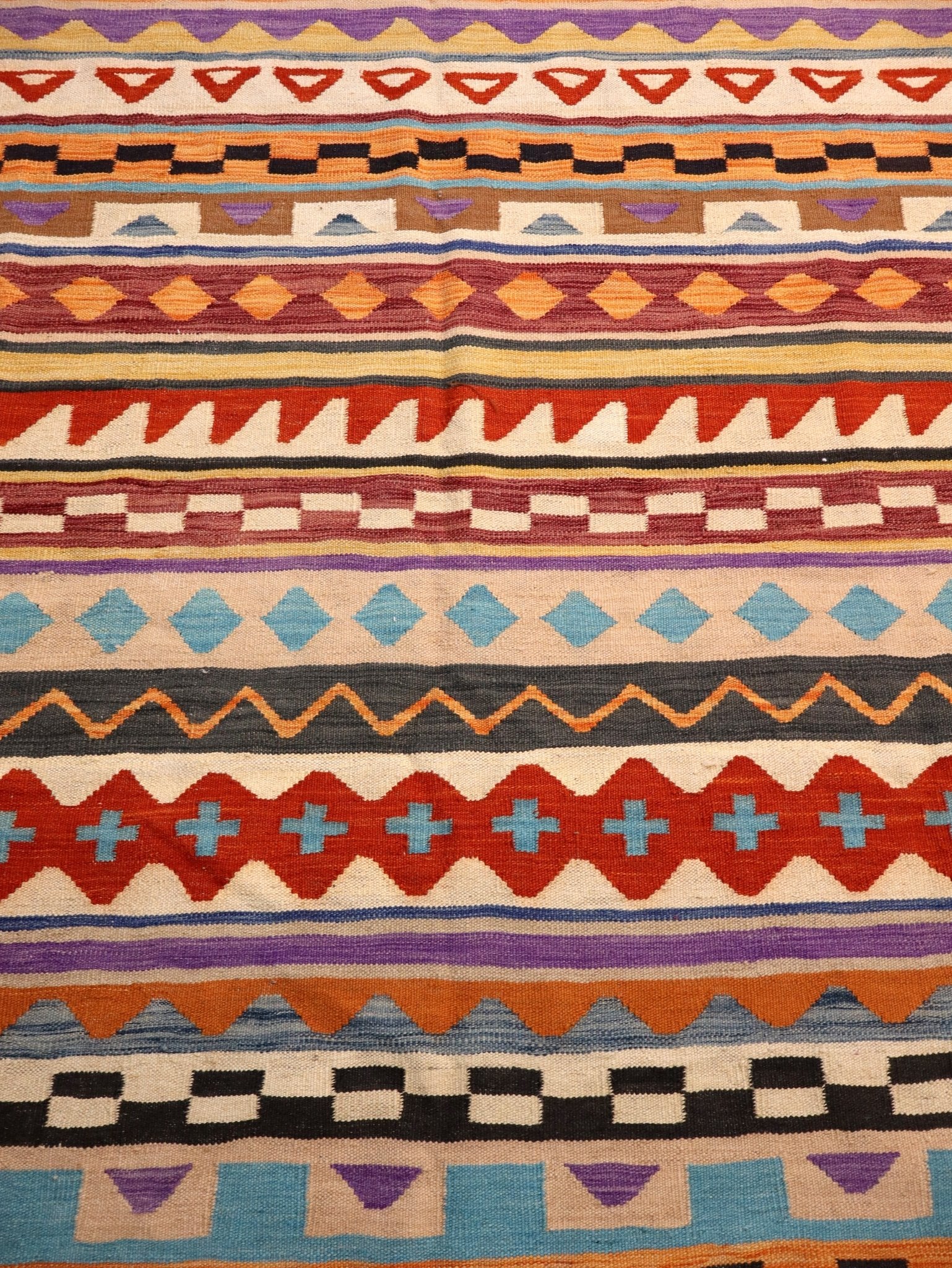 Afghan Maimana Kilim Rug | 6' 7" x 9' 10" - Rug the Rock - available