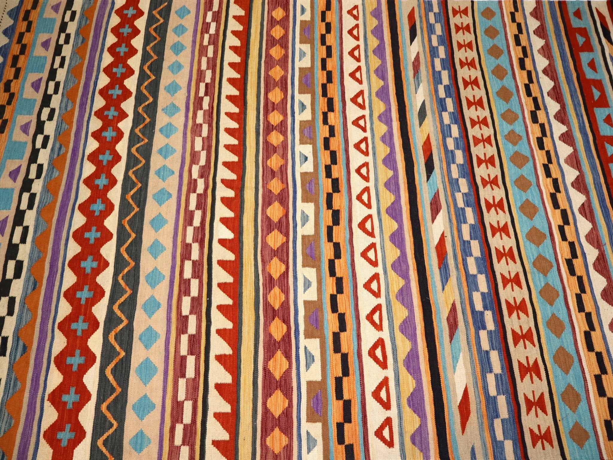Afghan Maimana Kilim Rug | 6' 7" x 9' 10" - Rug the Rock - available