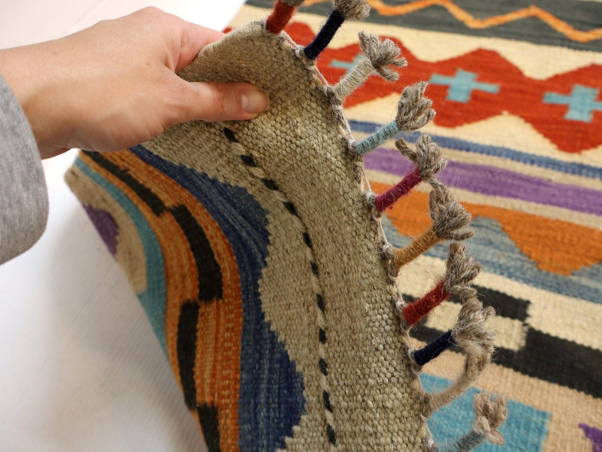 Afghan Maimana Kilim Rug | 6' 7" x 9' 10" - Rug the Rock - available