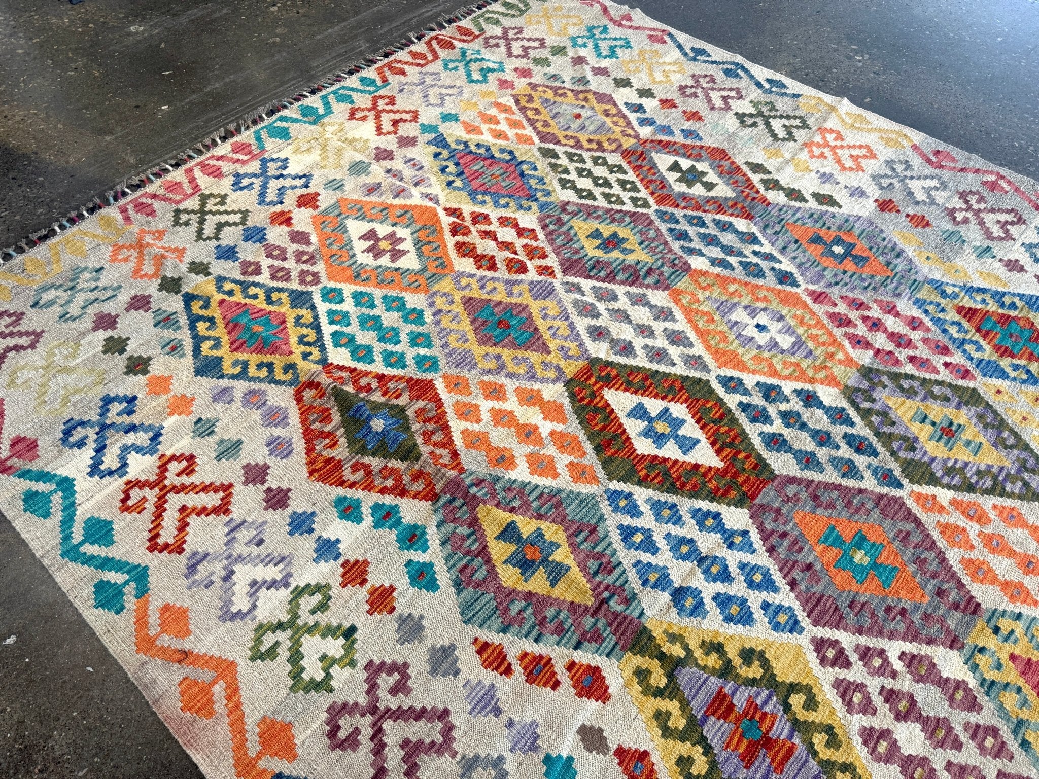 Afghan Maimana Kilim Rug | 7' x 9' 11" - Rug the Rock - available