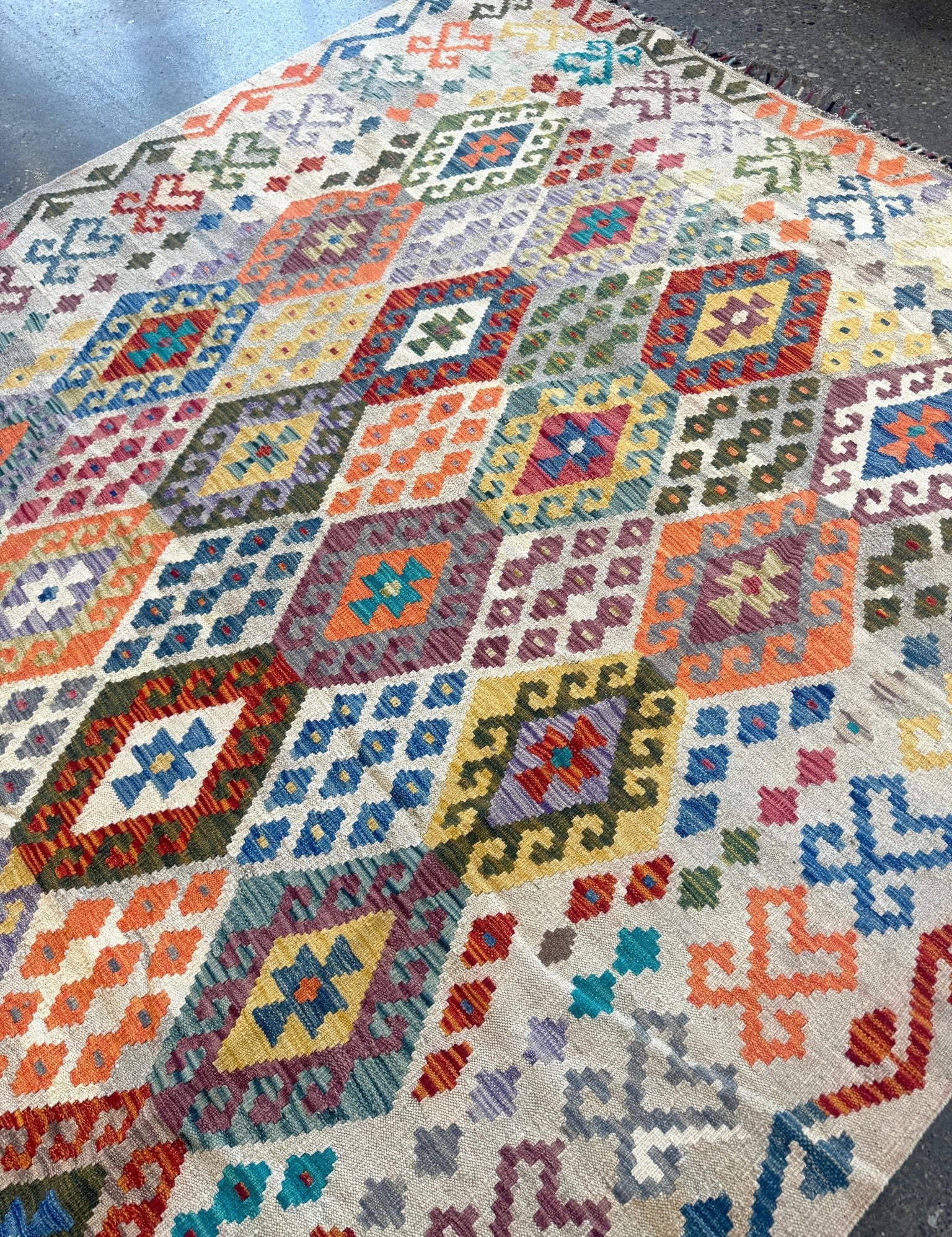 Afghan Maimana Kilim Rug | 7' x 9' 11" - Rug the Rock - available