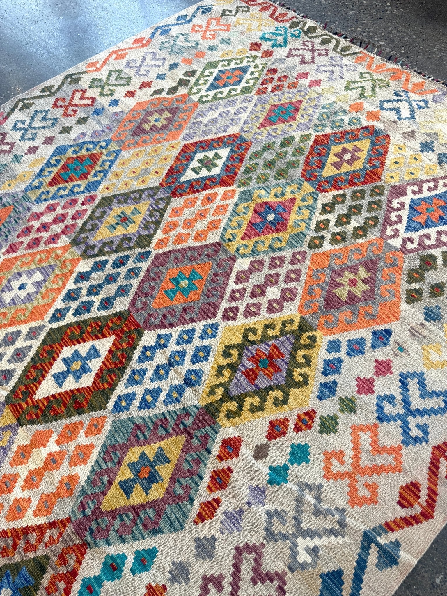 Afghan Maimana Kilim Rug | 7' x 9' 11" - Rug the Rock - available