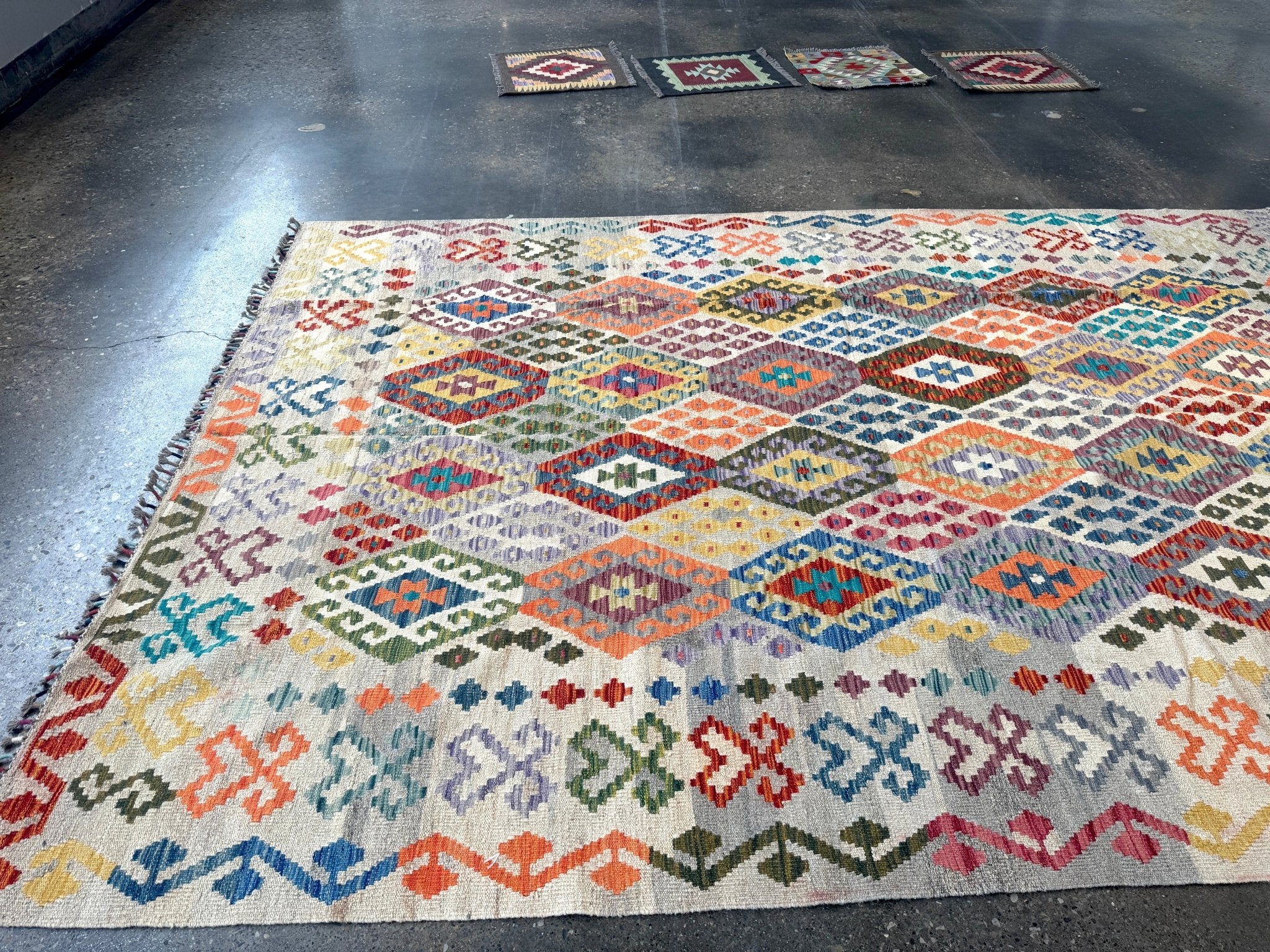 Afghan Maimana Kilim Rug | 7' x 9' 11" - Rug the Rock - available