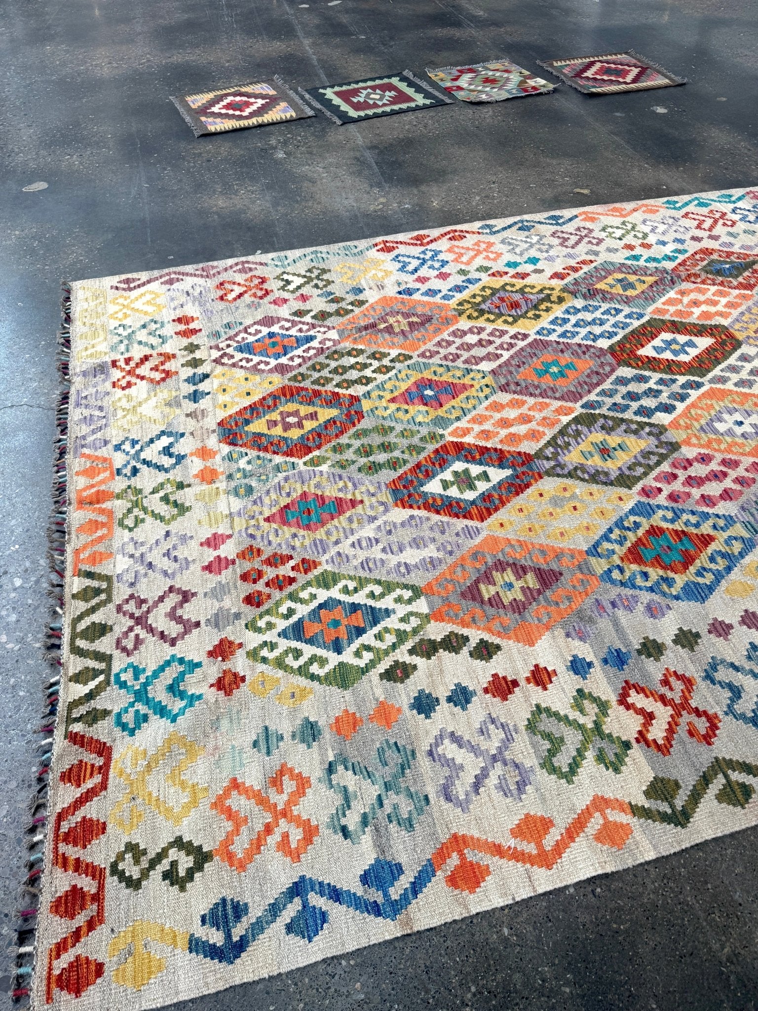 Afghan Maimana Kilim Rug | 7' x 9' 11" - Rug the Rock - available